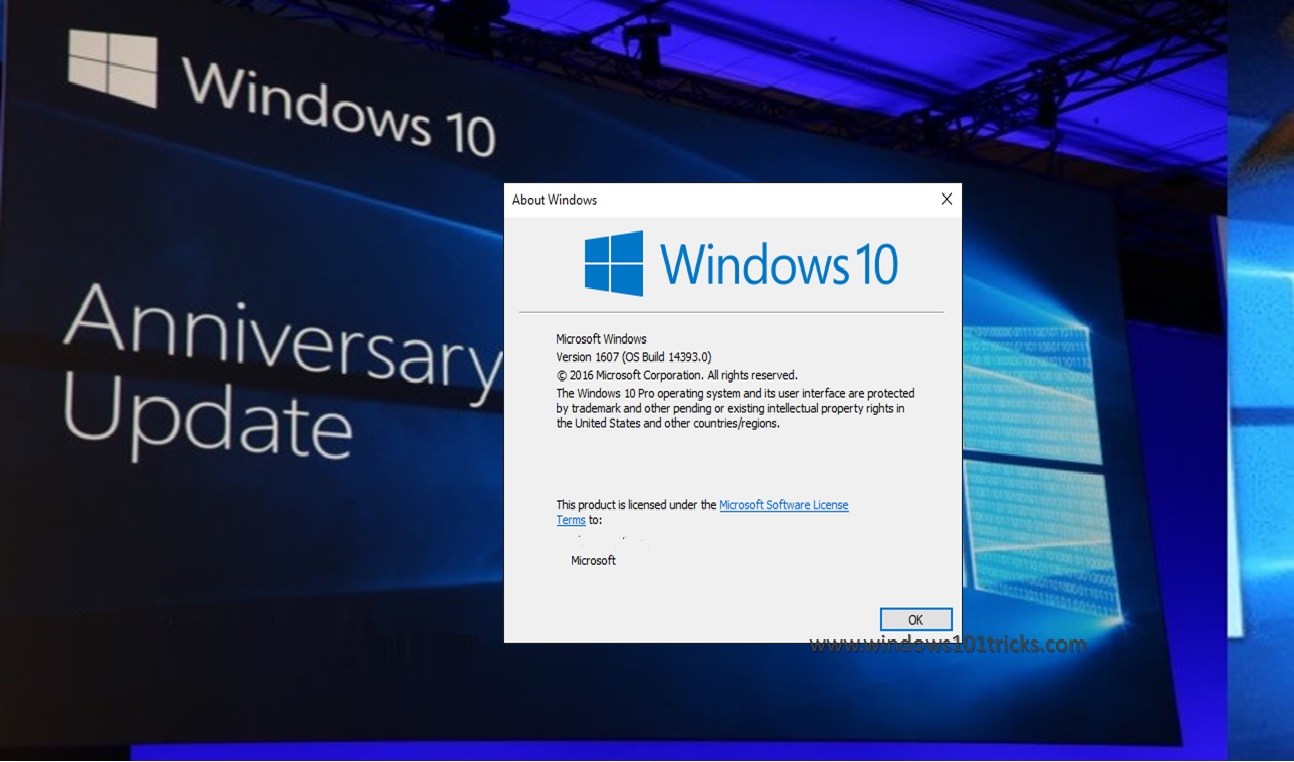 update windows 10 to 1607